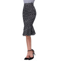 Belle Poque Vintage Polka Dots Bureau Lady Jupes KK000220-1